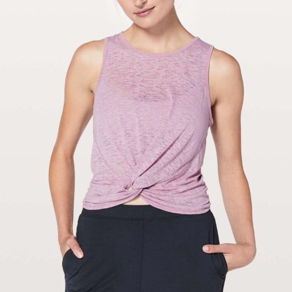 Lululemon Breeze Through Twist Tank Rose‎ Blush 4